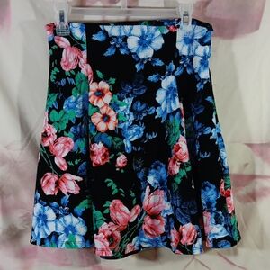 Floral Women's Skirt - Black, Blue, Pink Made By NOBLE U
